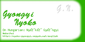 gyongyi nyoko business card